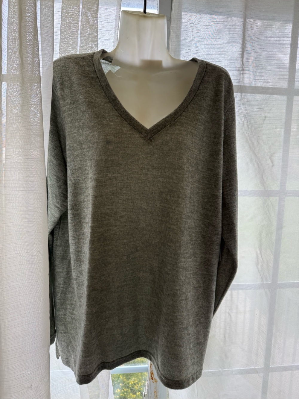 Bobbie Brooks Olive Green V-Neck Sweater
